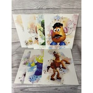 Disney Toy Story 11X14 Watercolor Prints Set Of 8